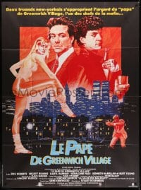 1j860 POPE OF GREENWICH VILLAGE French 1p 1984 different art of Daryl Hannah, Roberts & Rourke!