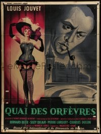 1j867 QUAI DES ORFEVRES French 1p R1950s Henri-Georges Clouzot's Quay of the Goldsmiths, sexy art!