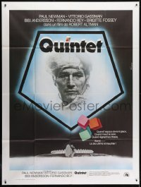1j869 QUINTET French 1p 1979 different image of Paul Newman, Robert Altman directed sci-fi!