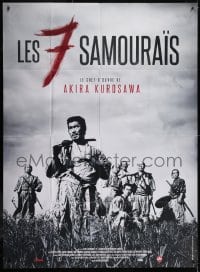 1j900 SEVEN SAMURAI French 1p R2013 Akira Kurosawa's classic Shichinin No Samurai, Toshiro Mifune
