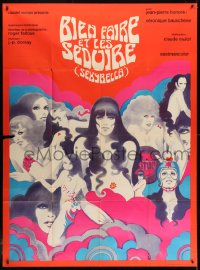 1j904 SEXYRELLA French 1p 1968 wacky Barbarella sex spoof, great montage artwork by H. Manjera!