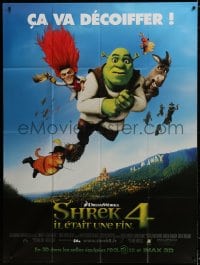1j907 SHREK FOREVER AFTER French 1p 2010 great image of animated cast flying in mid-air!