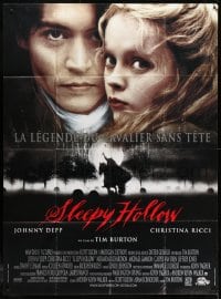1j914 SLEEPY HOLLOW French 1p 2000 Johnny Depp & Christina Ricci, directed by Tim Burton!