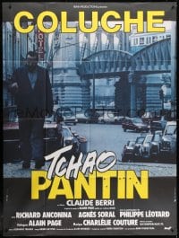 1j946 TCHAO PANTIN French 1p 1983 directed by Claude Berri, great image of Coluche in city!