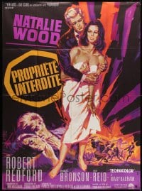 1j952 THIS PROPERTY IS CONDEMNED French 1p 1966 different Landi art of sexy Natalie Wood & Redford!