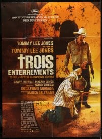 1j954 THREE BURIALS OF MELQUIADES ESTRADA French 1p 2006 directed by star Tommy Lee Jones!