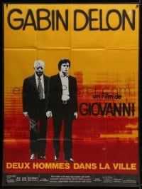 1j969 TWO MEN IN TOWN French 1p 1973 Deux hommes dans la ville, Alain Delon & Jean Gabin by Landi!