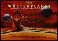 1j250 DUNE German 33x47 1984 David Lynch sci-fi epic, different sandworm artwork by John Berkey!