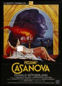 1j253 FELLINI'S CASANOVA German 33x47 1977 Il Casanova di Federico Fellini, sexy Peltzer art!