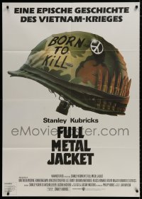 1j254 FULL METAL JACKET German 33x47 1987 Stanley Kubrick Vietnam War movie, Philip Castle art!