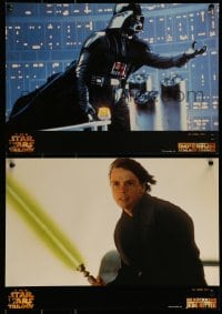 1j119 STAR WARS TRILOGY 4 German LCs 1997 Empire Strikes Back, Return of the Jedi, great scenes!