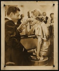 1j004 AFTER OFFICE HOURS 14x17 still 1935 c/u of Clark Gable & sexy Constance Bennett toasting!
