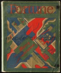 1j104 FORTUNE magazine December 1936 great Christmas cover art by Erik Nitsche!