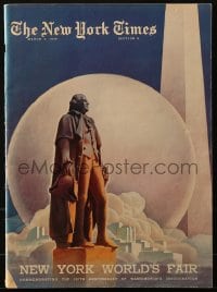 1j106 NEW YORK TIMES MAGAZINE magazine March 5, 1939 color images from the New York World's Fair!