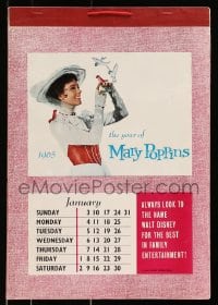 1j309 MARY POPPINS calendar 1965 Walt Disney, each month has a different image from the movie!!