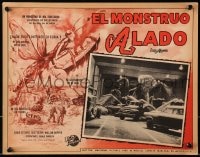 1j435 DEADLY MANTIS Mexican LC 1957 great image of giant insect destroying cars in tunnel!