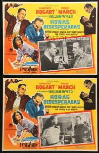 1j397 DESPERATE HOURS 8 Mexican LCs 1955 Humphrey Bogart, Fredric March, William Wyler