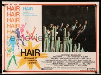 1j439 HAIR Mexican LC 1979 Milos Forman musical, great image of topless woman in wedding scene!