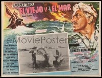 1j451 OLD MAN & THE SEA Mexican LC 1958 Spencer Tracy, Ernest Hemingway, John Sturges, different!