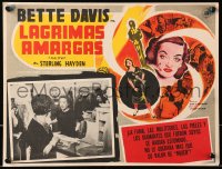 1j459 STAR Mexican LC 1953 close up of Hollywood actress Bette Davis getting angry!