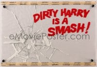 1j094 DIRTY HARRY 11x16 window cling 1971 makes it look like Eastwood shot a hole in your window!