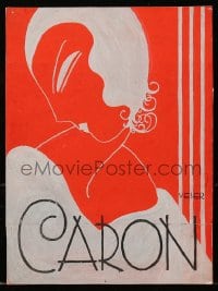 1j018 MARGUERITE VESER 7x10 original gouache 1930s Caron, cool Art Deco art!