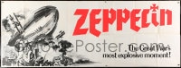 1j034 ZEPPELIN 36x96 paper banner 1971 York, Sommer, art of The Great War's most explosive moment!