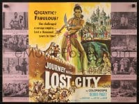 1j364 JOURNEY TO THE LOST CITY pressbook 1960 directed by Fritz Lang, art of sexy Debra Paget!