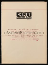 1j181 EMPIRE STRIKES BACK promo brochure 1980 George Lucas sci-fi classic, art by Ralph McQuarrie!