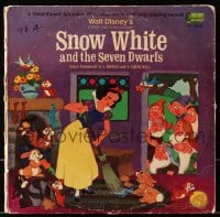 1j241 SNOW WHITE & THE SEVEN DWARFS 33 1/3 RPM record 1969 Disney cartoon classic!