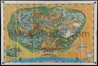 1j210 DISNEYLAND 30x45 special map poster 1966 wonderful art of the entire amusement park!