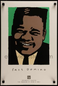 1j108 FATS DOMINO group of 8 2-sided 14x21 music posters 1997 Schwab art of the legendary musician!