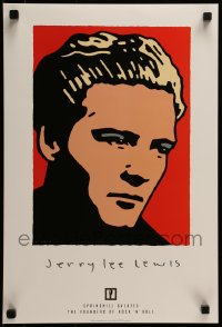 1j111 JERRY LEE LEWIS group of 7 2-sided 14x21 music posters 1997 Schwab art of rock 'n' roll star!