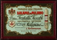 1j140 SALAME DI MILANO 13x19 advertising poster 1920s the highest quality salami available!