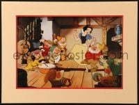 1j115 SNOW WHITE & THE SEVEN DWARFS 12x16 exclusive commemorative lithograph R1994 Disney cartoon!