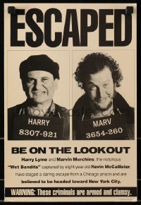 1j142 HOME ALONE 2 standee 1992 wanted poster with Joe Pesci & Daniel Stern, Lost in New York!