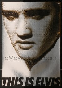 1j099 THIS IS ELVIS foil trade ad 1981 Elvis Presley rock 'n' roll biography, portrait of The King!