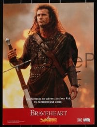 1j125 BRAVEHEART 10 French LCs 1995 Mel Gibson as Scottish William Wallace, Sophie Marceau!