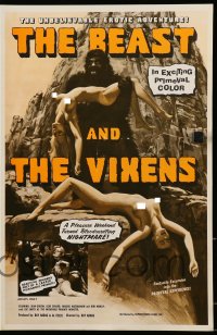 1j341 BEAST & THE VIXENS pressbook 1985 great artwork of giant ape & sexy naked women!