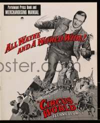 1j347 CIRCUS WORLD pressbook 1965 Claudia Cardinale, John Wayne, All Wayne and a world wide!