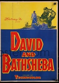 1j351 DAVID & BATHSHEBA pressbook 1951 Biblical Gregory Peck & Susan Hayward, mighty as Goliath!