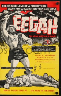 1j355 EEGAH pressbook 1962 Richard Kiel as prehistoric giant crazy for ravishing teenage girl!