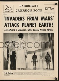 1j363 INVADERS FROM MARS pressbook 1953 classic sci-fi, includes full-color comic strip herald!