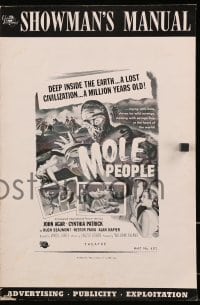 1j371 MOLE PEOPLE pressbook 1956 from a lost age, horror crawls from the depths of the Earth!