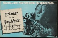 1j376 PRISONER OF THE IRON MASK pressbook 1962 cool art of the most terrifying torture ever devised!