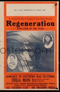 1j378 REGENERATION pressbook 1923 colored beauty Stella Mayo romance at sea with all colored cast!