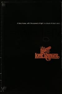 1j183 LEGEND OF THE LONE RANGER promo brochure 1981 art of Klinton Spilsbury, unfolds to 19x26!