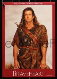 1j209 BRAVEHEART group of 4 12x17 special posters 1995 Mel Gibson as Scottish William Wallace!