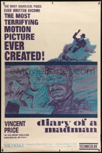 1k318 DIARY OF A MADMAN 40x60 1963 Vincent Price in his most chilling portrayal of evil!