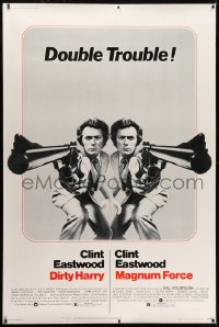 1k319 DIRTY HARRY/MAGNUM FORCE 40x60 1975 cool mirror image of Clint Eastwood, ultra-rare!